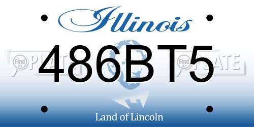 486BT5 Illinois License Plate