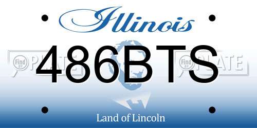 486BTS Illinois License Plate