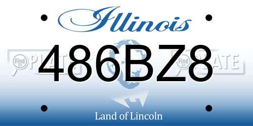 486BZ8 Illinois License Plate