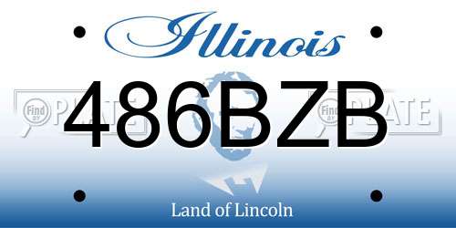 486BZB Illinois License Plate