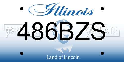 486BZS Illinois License Plate