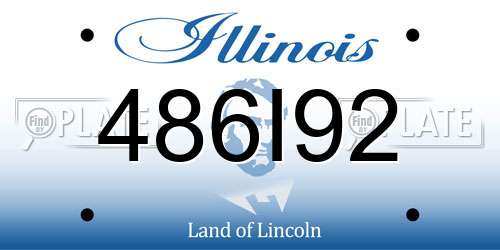 486I92 Illinois License Plate