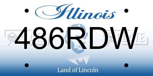 486RDW Illinois License Plate