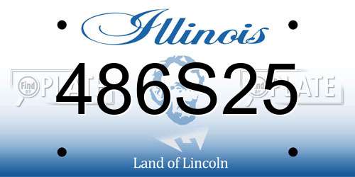 486S25 Illinois License Plate