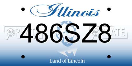 486SZ8 Illinois License Plate