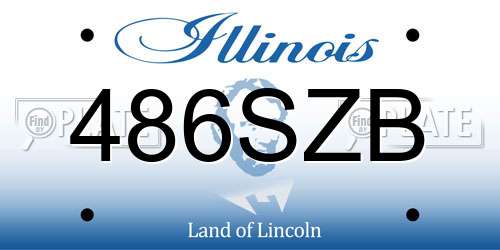 486SZB Illinois License Plate
