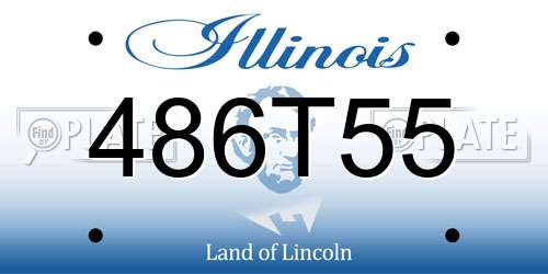 486T55 Illinois License Plate
