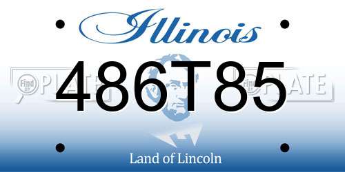 486T85 Illinois License Plate
