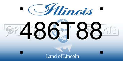 486T88 Illinois License Plate