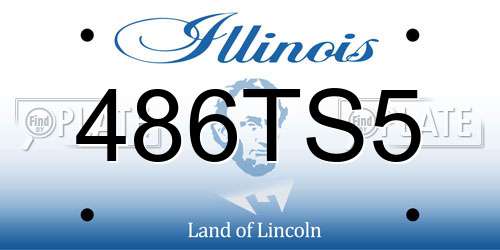 486TS5 Illinois License Plate