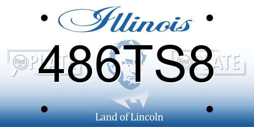 486TS8 Illinois License Plate