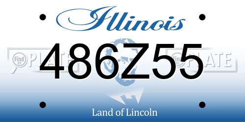 486Z55 Illinois License Plate