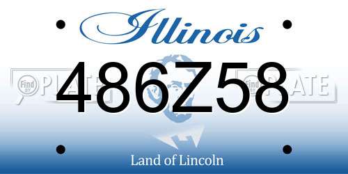 486Z58 Illinois License Plate