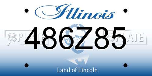 486Z85 Illinois License Plate