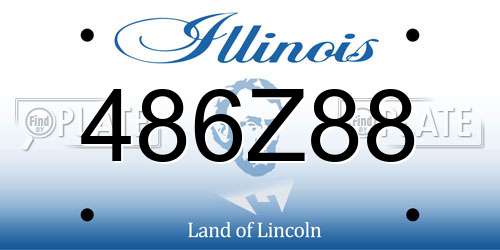 486Z88 Illinois License Plate