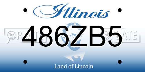 486ZB5 Illinois License Plate