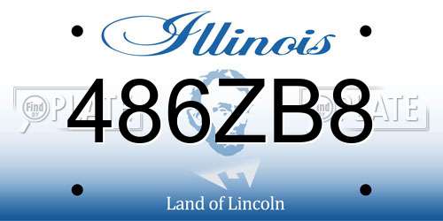 486ZB8 Illinois License Plate
