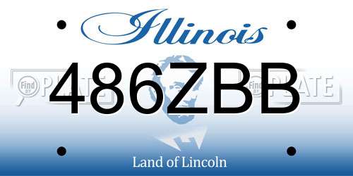 486ZBB Illinois License Plate
