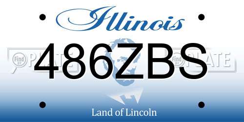 486ZBS Illinois License Plate