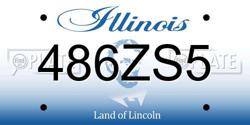486ZS5 Illinois License Plate