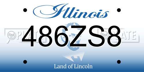 486ZS8 Illinois License Plate