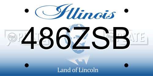486ZSB Illinois License Plate