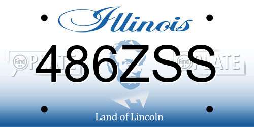486ZSS Illinois License Plate