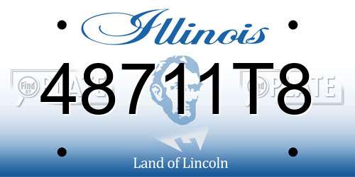48711T8 Illinois License Plate