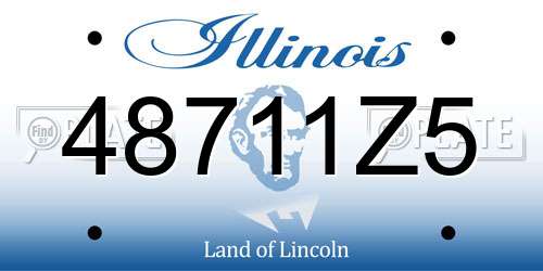 48711Z5 Illinois License Plate