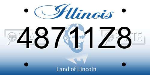 48711Z8 Illinois License Plate