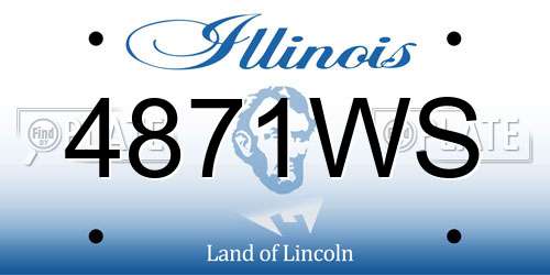 4871WS Illinois License Plate