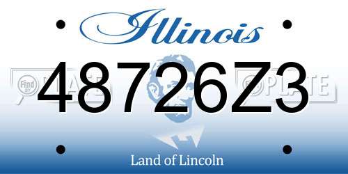 48726Z3 Illinois License Plate