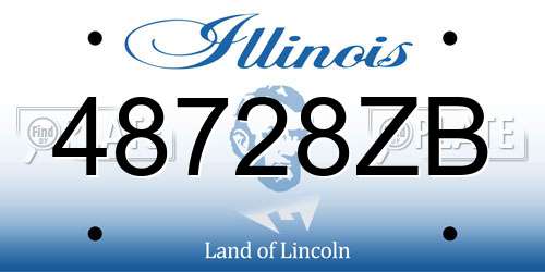 48728ZB Illinois License Plate