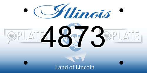4873 Illinois License Plate