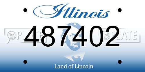 487402 Illinois License Plate