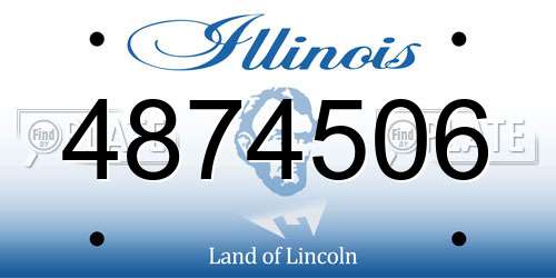 4874506 Illinois License Plate