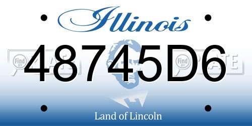 48745D6 Illinois License Plate