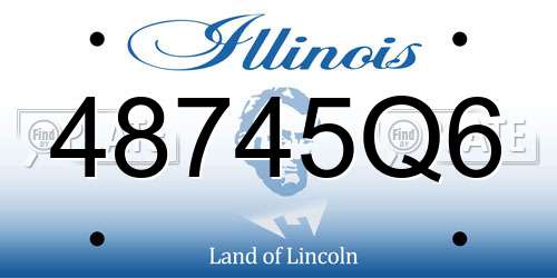 48745Q6 Illinois License Plate
