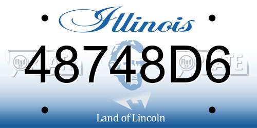 48748D6 Illinois License Plate
