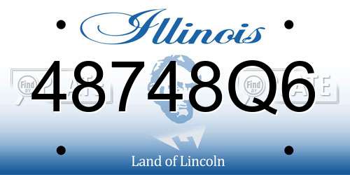 48748Q6 Illinois License Plate