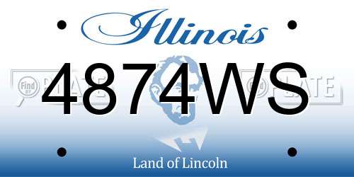 4874WS Illinois License Plate