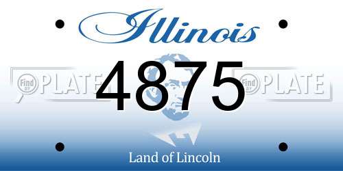 4875 Illinois License Plate