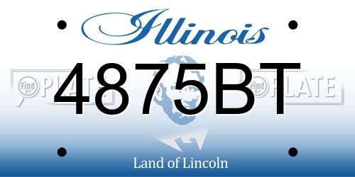 4875BT Illinois License Plate