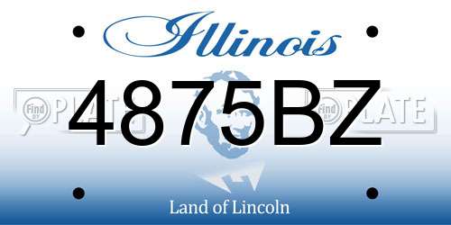 4875BZ Illinois License Plate