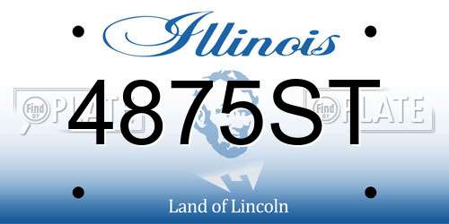 4875ST Illinois License Plate