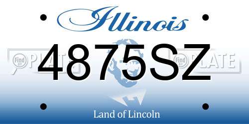 4875SZ Illinois License Plate