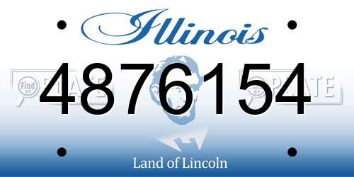 4876154 Illinois License Plate