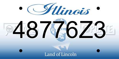 48776Z3 Illinois License Plate
