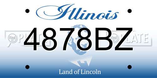 4878BZ Illinois License Plate