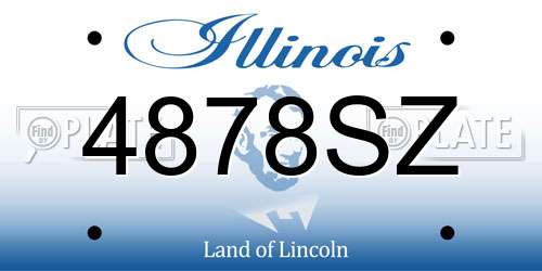 4878SZ Illinois License Plate